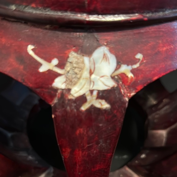 Rosewood Mother of Pearl inlay Chinese Drum Stool 1950’s-70’s - Picture 6 of 16